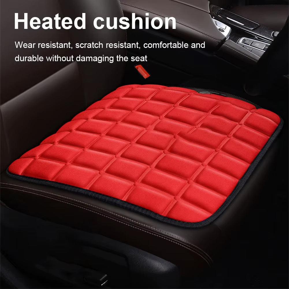 USB Heated Car Seat Cushion – Fast Heating Pad for Car, Home & Office (43×43cm).