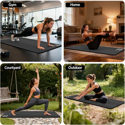 Extra Thick Yoga Mat – Non-Slip Exercise Mat with Strap & Bag.