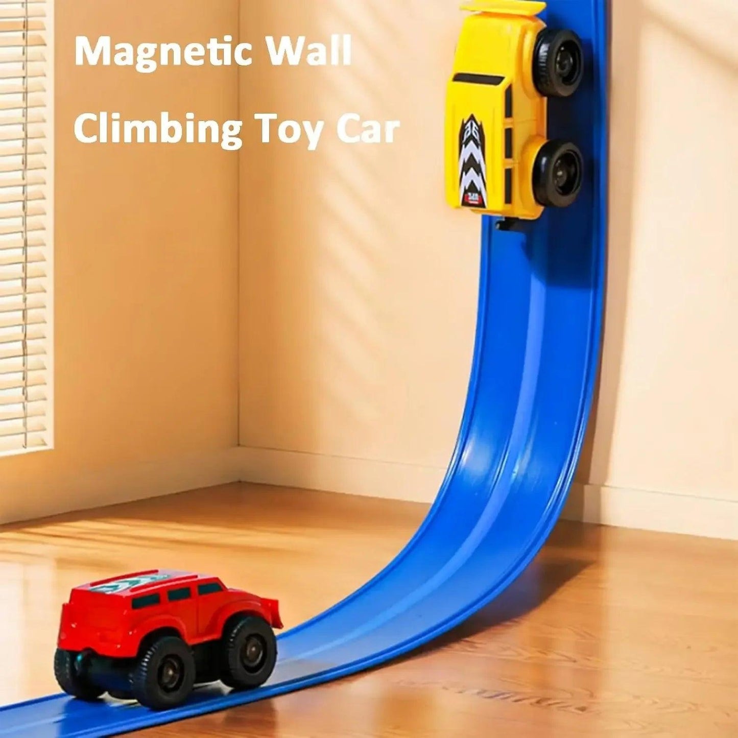 Defy Gravity – 2025 Magnetic Wall Climbing Toy Car with Pull‑Back Inertia (No Batteries Needed).
