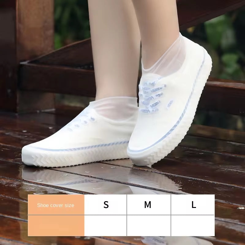 Waterproof silicone shoe covers with anti-slip grip, eco-friendly material & universal fit. Lightweight, reusable & perfect for outdoor protection!