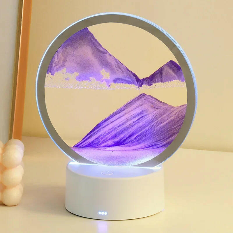 Illuminate Your World with the 16-Color LED 3D Sandscape Lamp – A Stunning Hourglass Night Light and Captivating Deep Sea Art!.