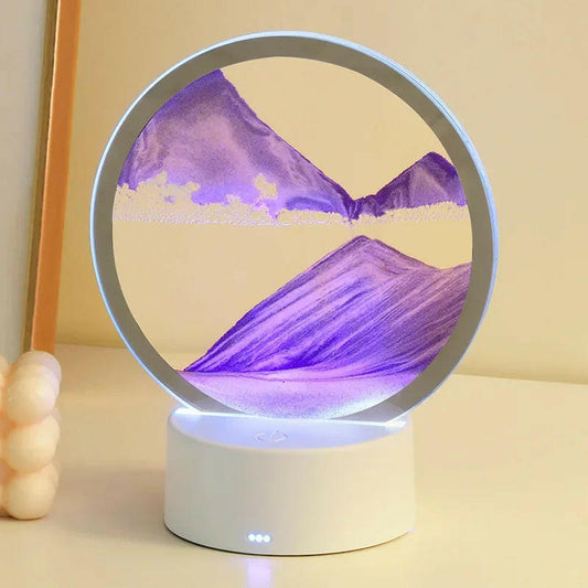 Illuminate Your World with the 16-Color LED 3D Sandscape Lamp – A Stunning Hourglass Night Light and Captivating Deep Sea Art!.
