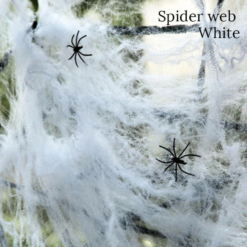 Stretchy Artificial Spider Web – Multi-Color Cobwebs for Halloween Party & Haunted House Decor (20g/40g)