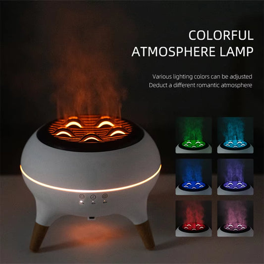 Dynamic Jellyfish Spray Air Humidifier with mist & flame effects, remote control & essential oil diffusion. Perfect for relaxation, wellness & home ambiance!