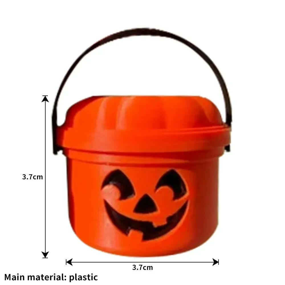 Miniature 3D Printed Halloween Bucket – Small Decorative Container for Treats, Trinkets, and Tabletop Decor