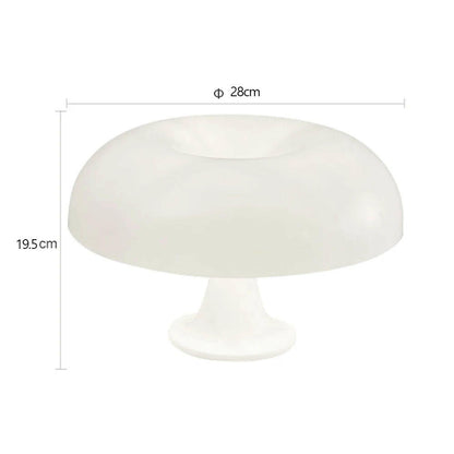 Mushroom Table Lamp - Modern Danish Design for Your Bedroom or Living Space - Eye-Catching Orange Accent Lighting.