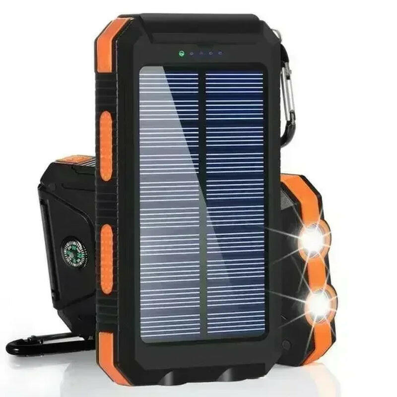 30,000mAh Solar Power Bank – Waterproof, Fast-Charging External Battery with SOS Light for iPhone, Samsung, Xiaomi & More