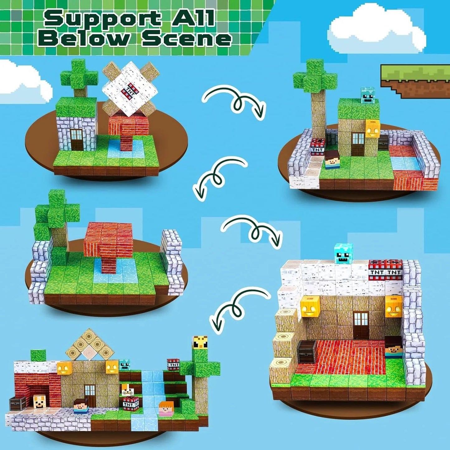 Stack, Build & Learn – 150PCS Montessori‑Style Magnetic Building Cubes for STEM Creativity.