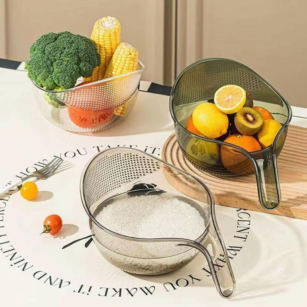 Transform Your Cooking Experience with Our Versatile Rice Washing Bowl - Durable Plastic Colander for Easy Food Prep!.