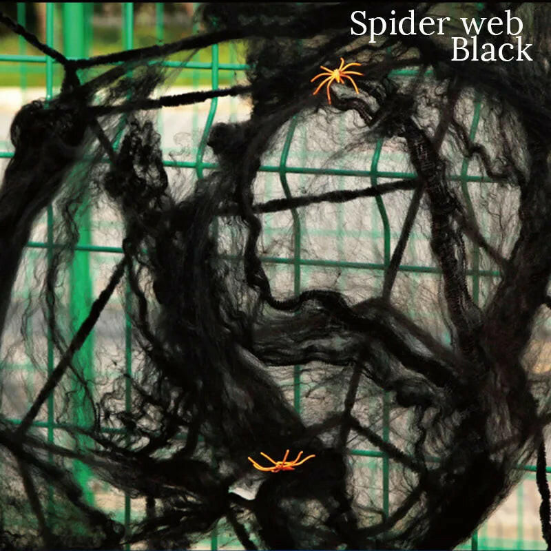 Stretchy Artificial Spider Web – Multi-Color Cobwebs for Halloween Party & Haunted House Decor (20g/40g)
