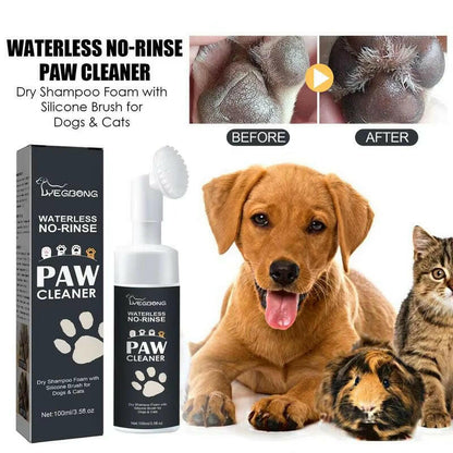 Dog Paw Washing Foam -  Rinse-Free Paw Cleaner.