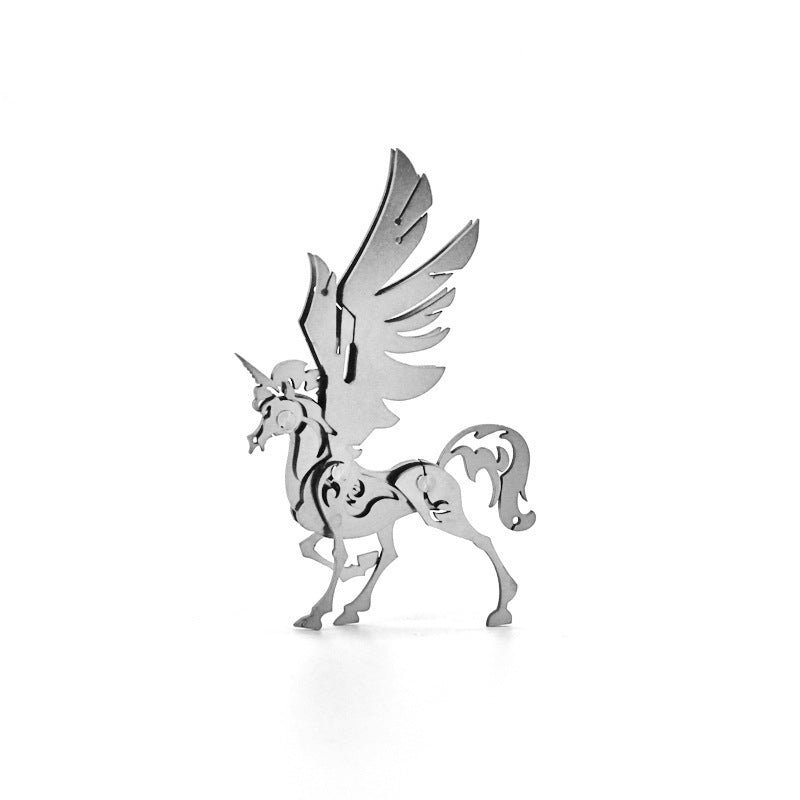 3D stainless steel dragon scorpion king puzzle, DIY assembly with movable joints.