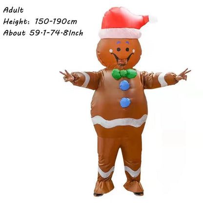 Christmas Inflatable Costume – Gingerbread, Santa, Snowman & More | Adult & Kids Sizes for Holiday Parties & Cosplay.