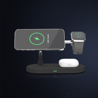 5‑in‑1 Magnetic Wireless Charger with Night Lamp & Fast Charging.