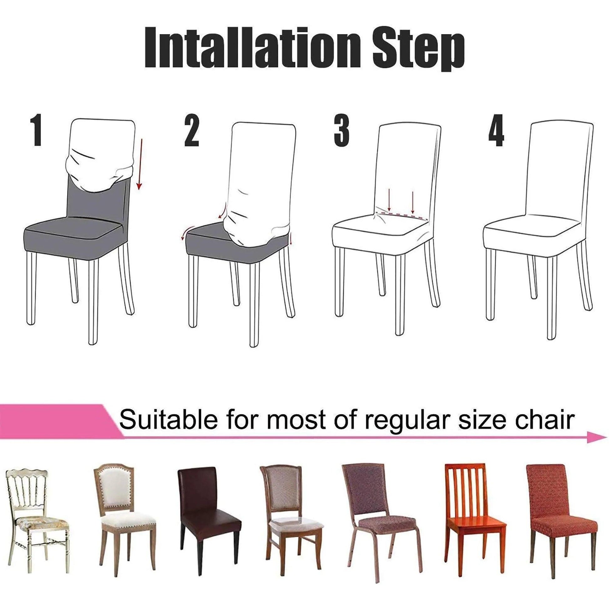 6‑Pack Stretch Christmas Chair Covers – Festive Dining Room Slipcovers.