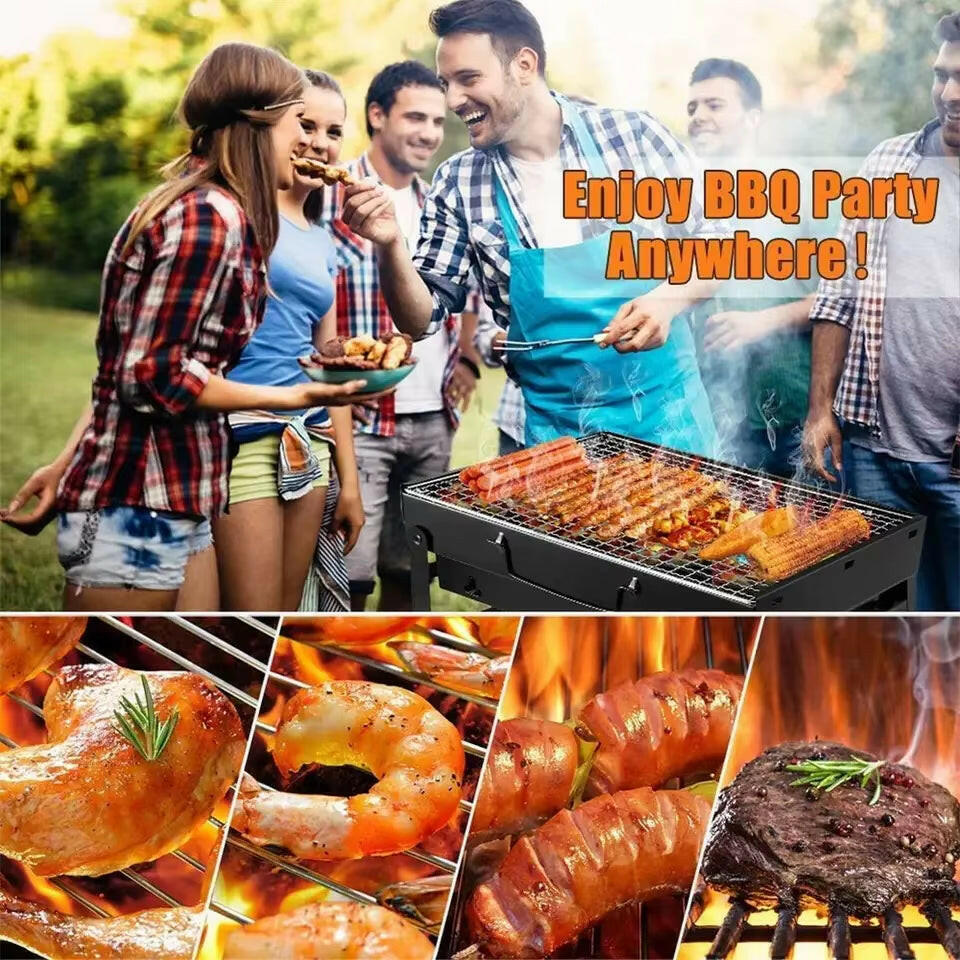 Portable BBQ - Stainless Steel Charcoal Grill.