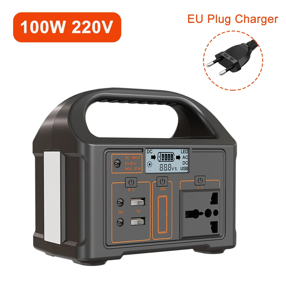 ​​​​​​​100W Portable Power Station – Compact, Powerful & Solar-Ready!
