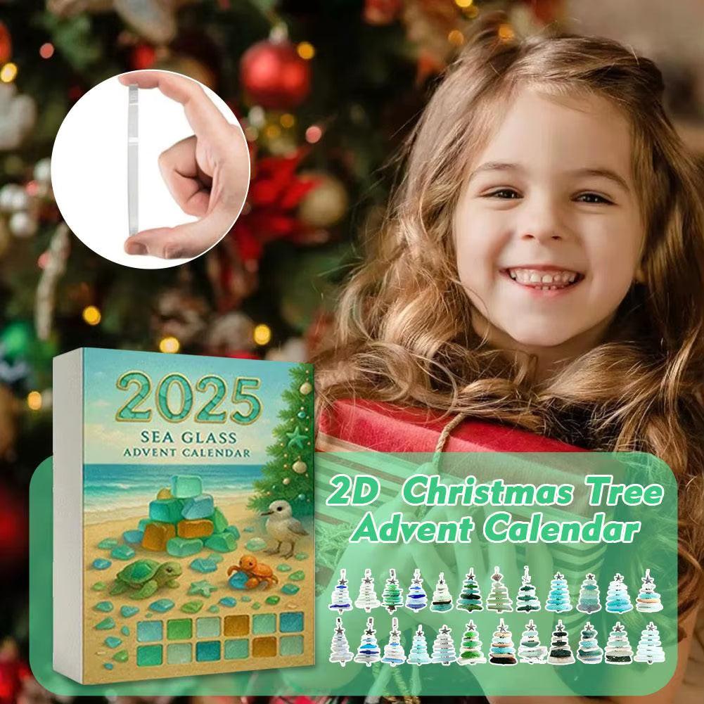 Sea Glass Advent Calendar – 24 Mini Christmas Ornaments.