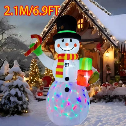 Christmas Inflatable  Decorations – LED-Lit Outdoor / Indoor Ornaments Featuring Santa, Snowmen, Trees, Bears & Gingerbread Characters