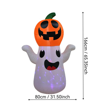 Inflatable Halloween Outdoor Decorations – Alien, Ghost Pumpkin, and Skeleton Dachshund Blow-Up Props for Lawn, Garden, and Party Displays