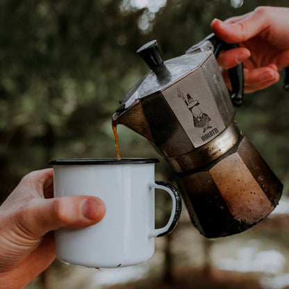 Bialetti Moka Express espresso maker, luxury Italian coffee brewing at home