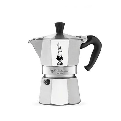 Bialetti Moka Express espresso maker, luxury Italian coffee brewing at home