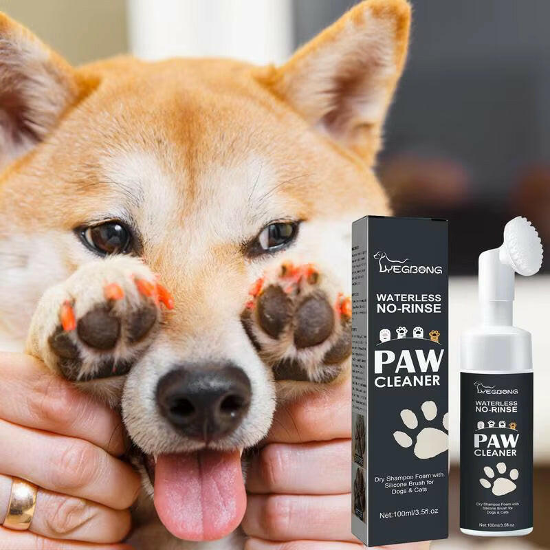 Dog Paw Washing Foam -  Rinse-Free Paw Cleaner.