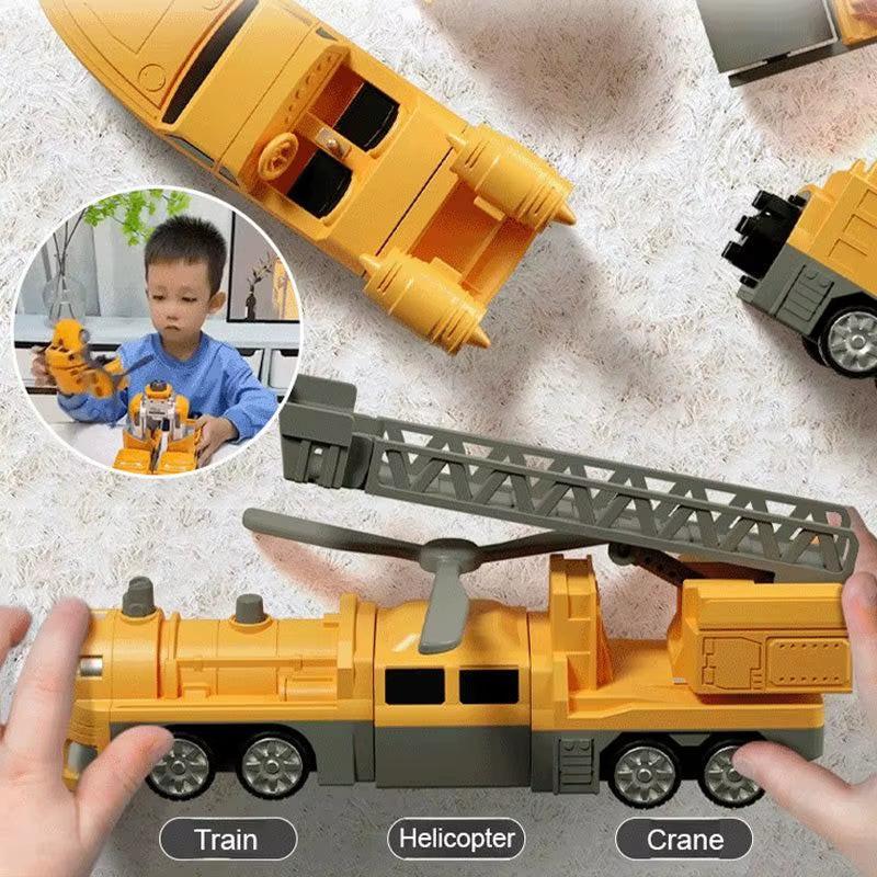 Magnetic Transforming Engineer Car Set – STEM Building Toy for Kids.