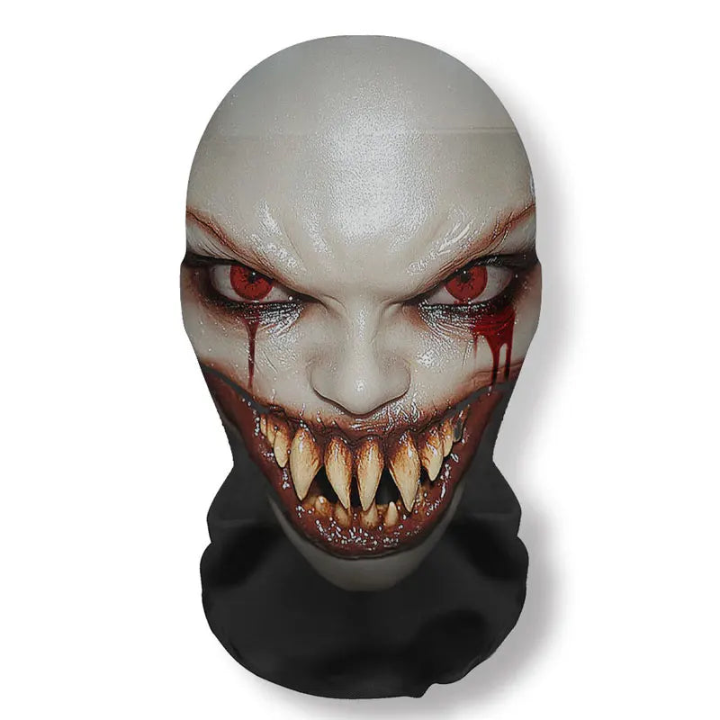 Ghost Face 3D Mesh Mask – Breathable Elastic Balaclava for Halloween Cosplay & Party Props