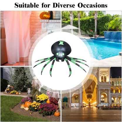 1.8m Halloween Inflatable Spider – LED‑Lit Outdoor Decoration