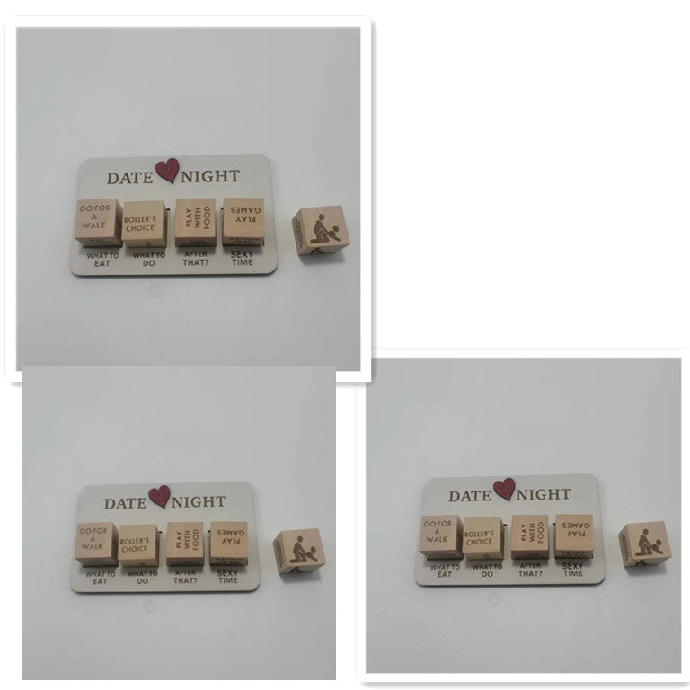 Cozy date night idea featuring unique wooden dice for fun and memorable moments