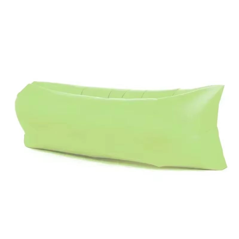 Inflatable sofa with lightweight, foldable design & quick inflation. Perfect for camping, beach & concerts! Durable, ergonomic & travel-friendly. No pump needed!