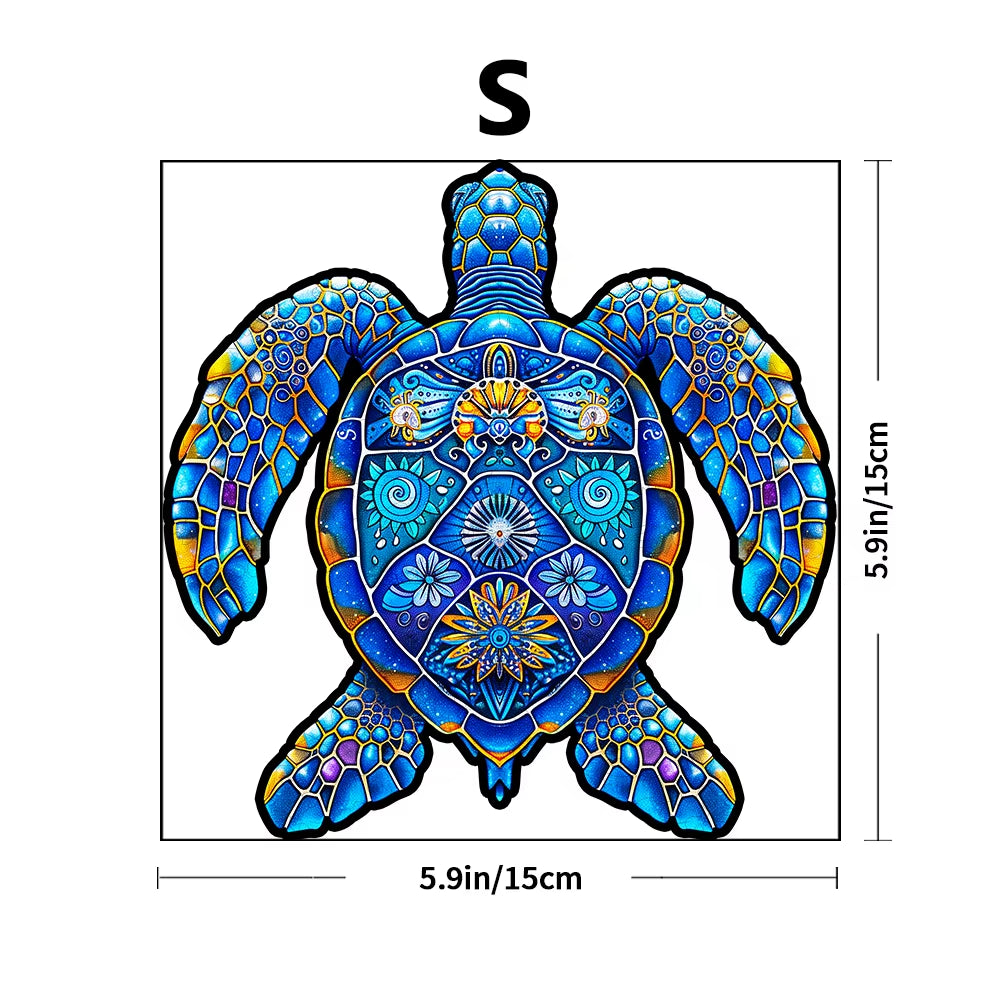 Wooden Animal Puzzle Collection – Bear, Turtle, Cat, Elephant Irregular Jigsaw for Kids and Adults