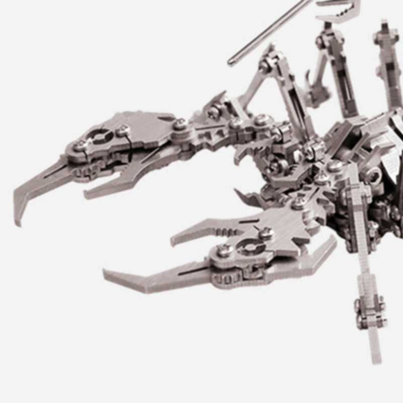 3D stainless steel dragon scorpion king puzzle, DIY assembly with movable joints.