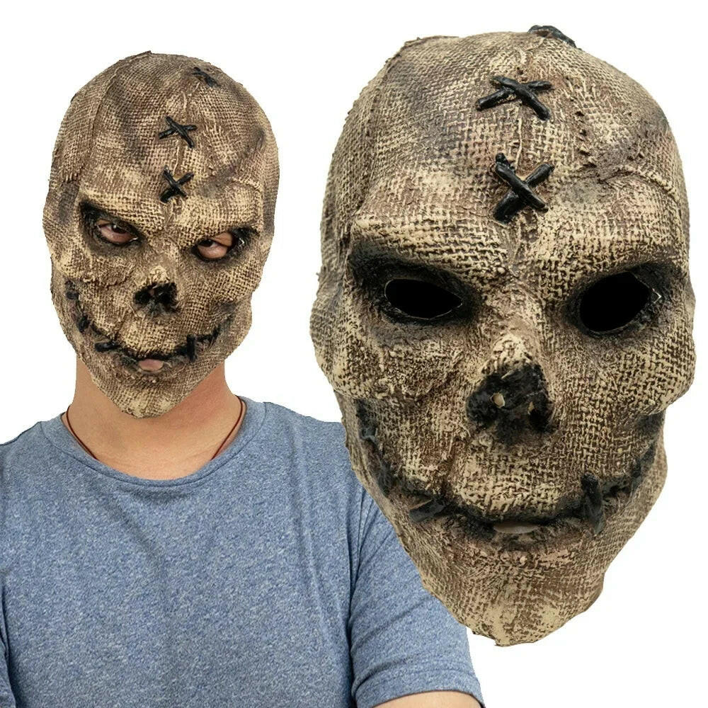 Horror Killer Skull Mask – Full-Head Latex Skeleton Helmet for Halloween and Cosplay