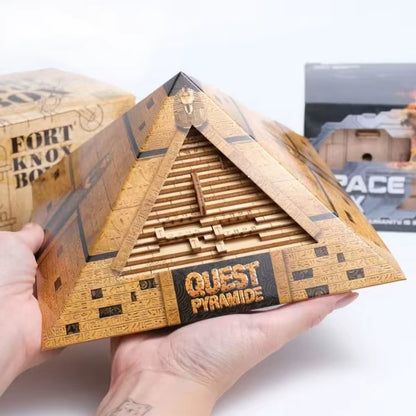 Surprise Gift Quest – Pyramid Puzzle Box with Hidden Compartment Brain Teaser for Adults & Kids.