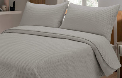 Capri Embossed Luxury Bedspread Set with Quilted Throw & Duvet Elegant Premium Bedding with Matching Pillow Shams Multiple Colours for Home Decor & Gifts by OLIVIA ROCCO