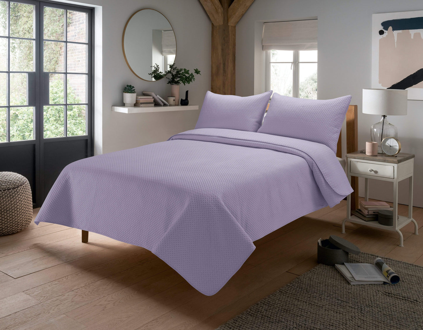 Capri Embossed Luxury Bedspread Set with Quilted Throw & Duvet Elegant Premium Bedding with Matching Pillow Shams Multiple Colours for Home Decor & Gifts by OLIVIA ROCCO