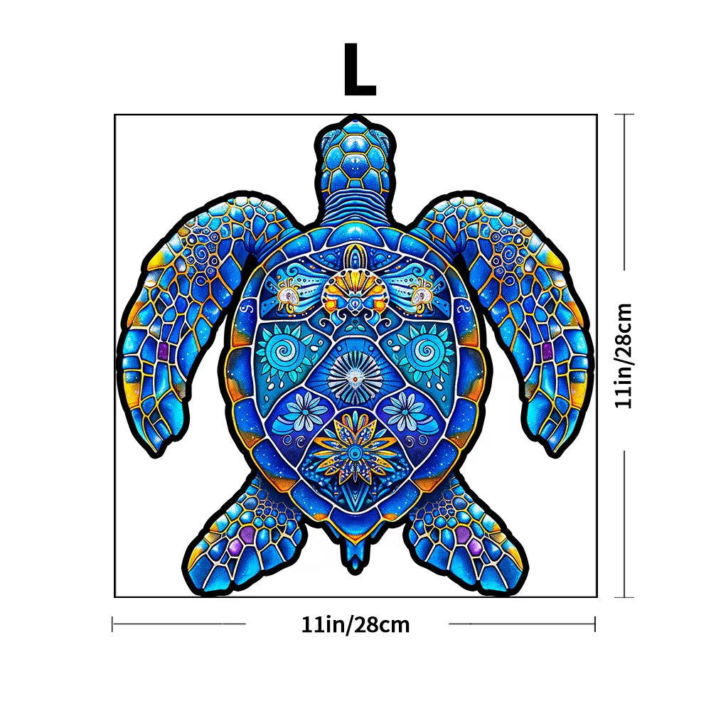 Wooden Animal Puzzle Collection – Bear, Turtle, Cat, Elephant Irregular Jigsaw for Kids and Adults