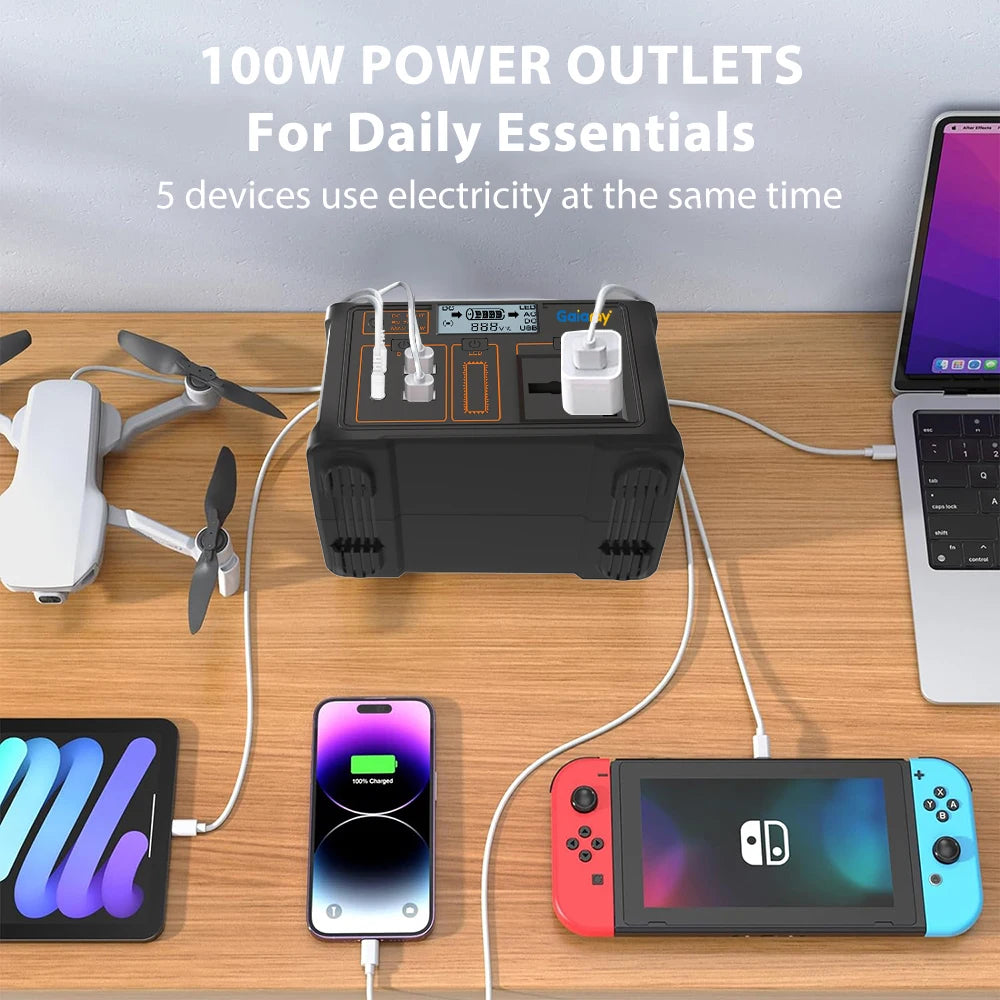 ​​​​​​​100W Portable Power Station – Compact, Powerful & Solar-Ready!
