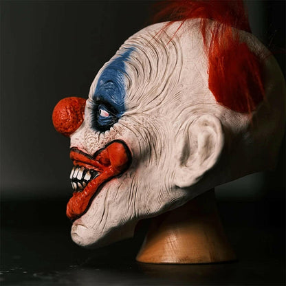 Creepy Clown Latex Mask – Full Head Joker Costume Prop for Halloween & Haunted Attractions