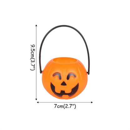Mini Halloween Candy Buckets – 6 Cauldrons or 10 Pumpkins for Trick-or-Treat & Party Decor
