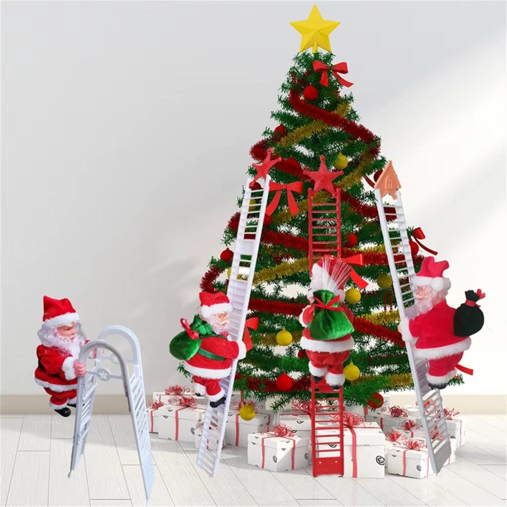 Animated Climbing Santa – Musical Rope Ladder Christmas Decoration.