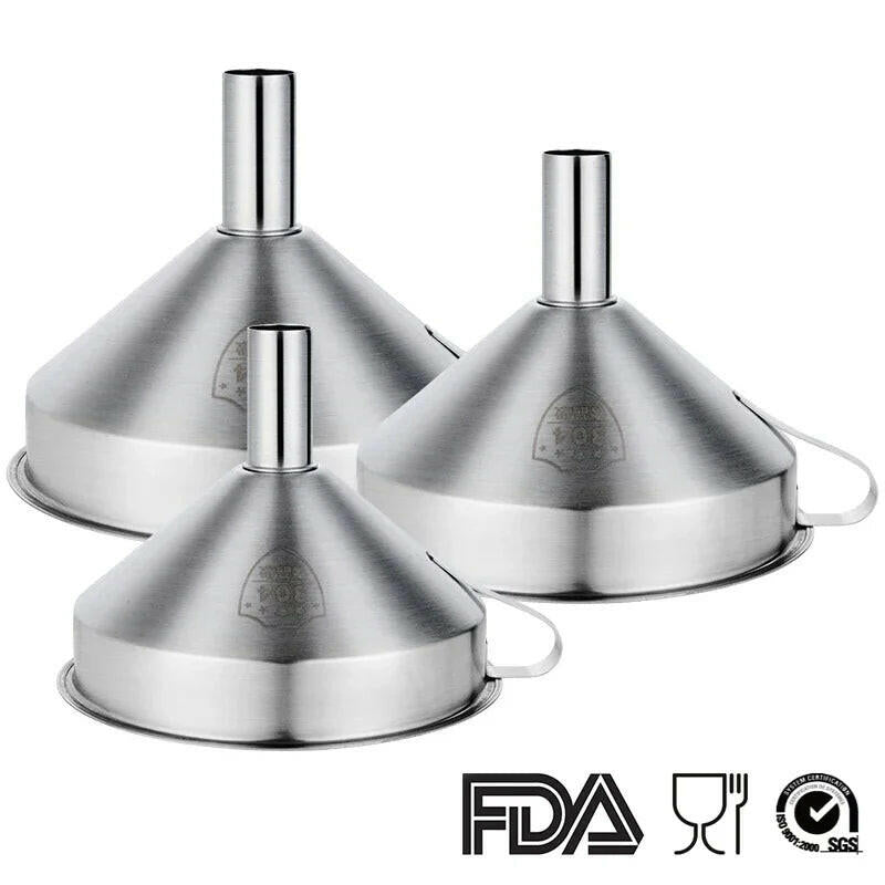 Premium Stainless Steel Funnel with Detachable Filter - Perfect for Canning and Kitchen Use!