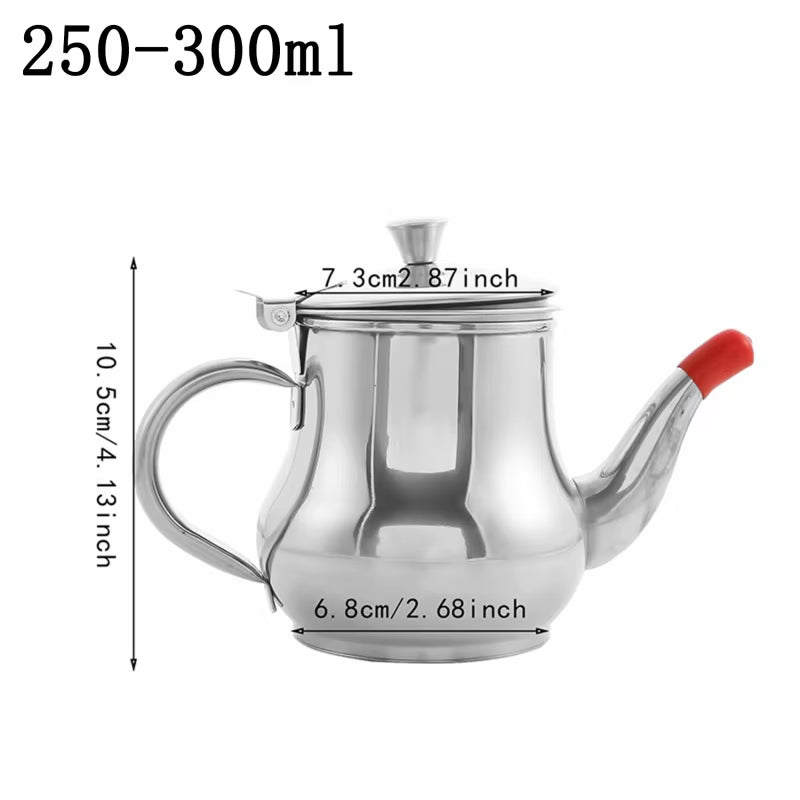 Cooking Oil Filter Pot Container Oil Separator Bottle Stainless Steel Storage Pot Oil Tank with Filter Mesh Kitchen Household