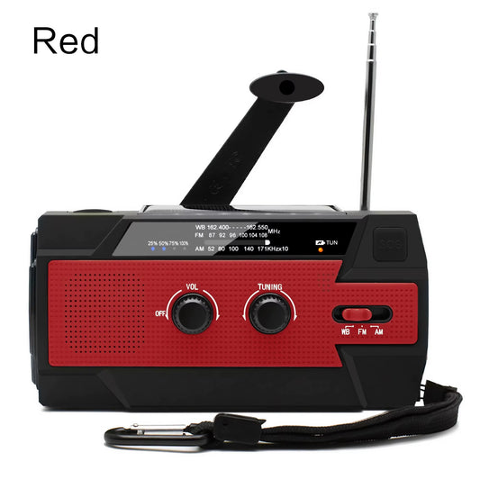 Stay Safe with NOAA Emergency Radio & Power Bank - Solar/Crank Charging!