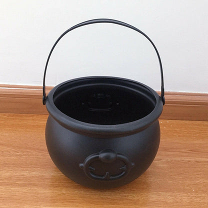 Black Witch Candy Bucket – Heat-Resistant Halloween Cauldron for Trick-or-Treat & Party Decor
