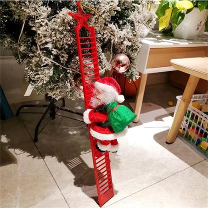 Animated Climbing Santa – Musical Rope Ladder Christmas Decoration.