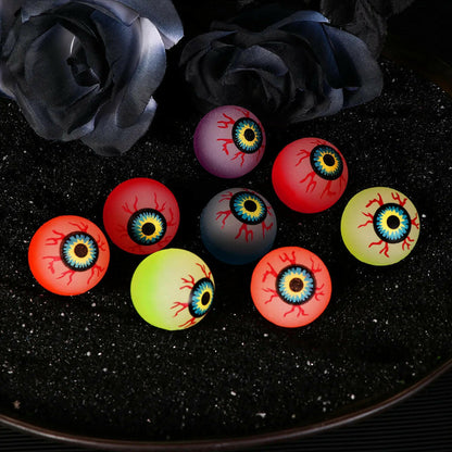 2025 Glow-in-the-Dark Bouncy Eyeballs – 10-Pack Horror Party Favors for Halloween Games, Bags & Decor (27–32mm)
