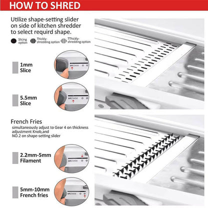 18-in-1 Adjustable Mandoline Vegetable Slicer – Precision Cutting for Every Kitchen.